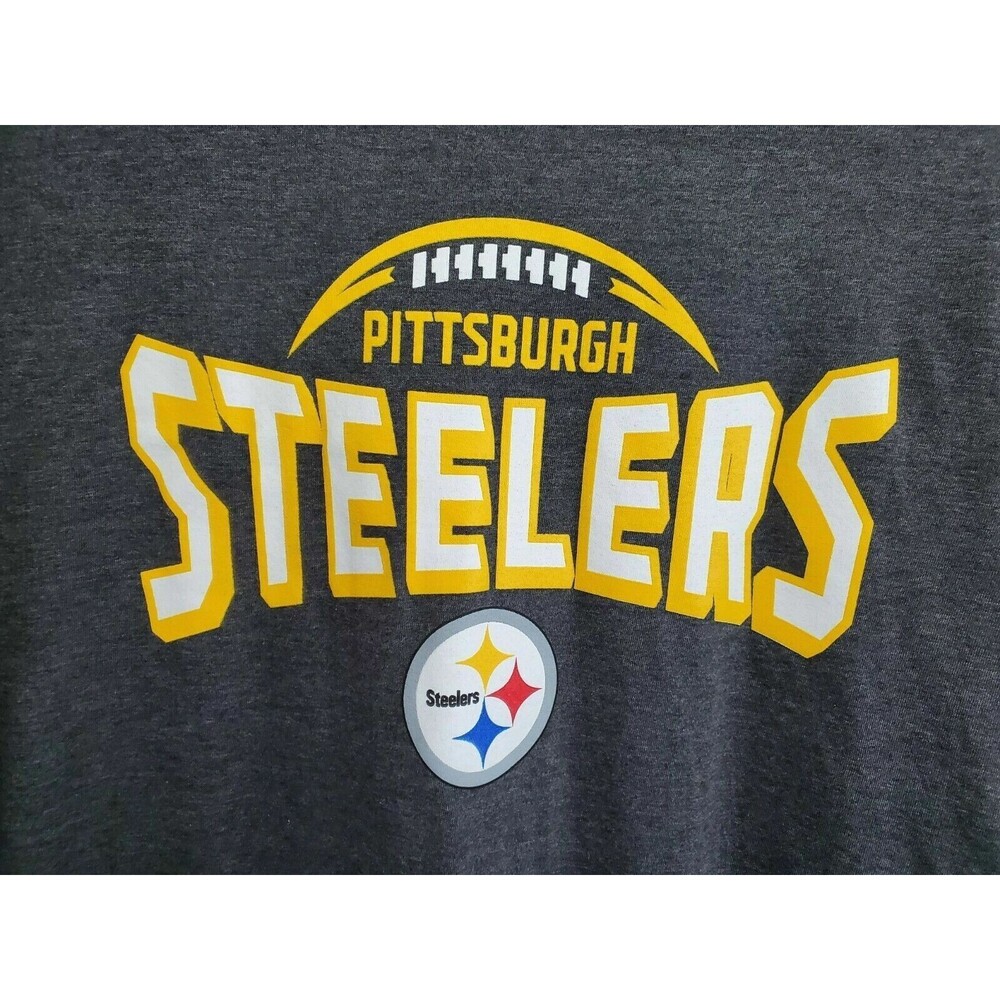 Men's Medium‎ NFL Team Apparel Pittsburgh Steelers Short Sleeve T-Shirt Tee - Picture 3 of 4